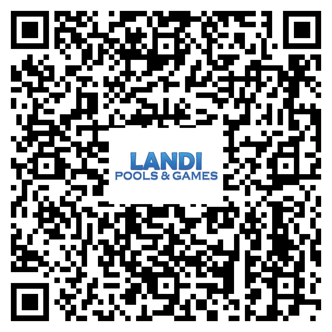 Landi Pools & Games Logo QR code