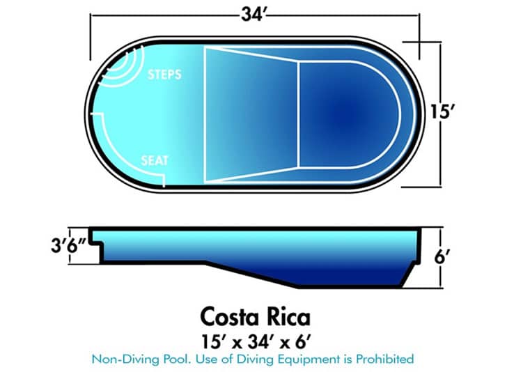 Dolphin Fiberglass Costa Rica Pool